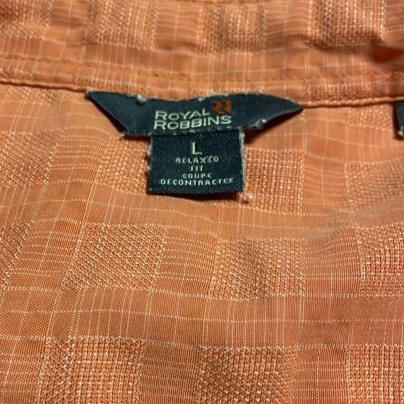 Royal Robbins Men’s Pumpkin Orange Plaid Button up Shirt Relaxed Fit Size Large - Picture 4 of 10